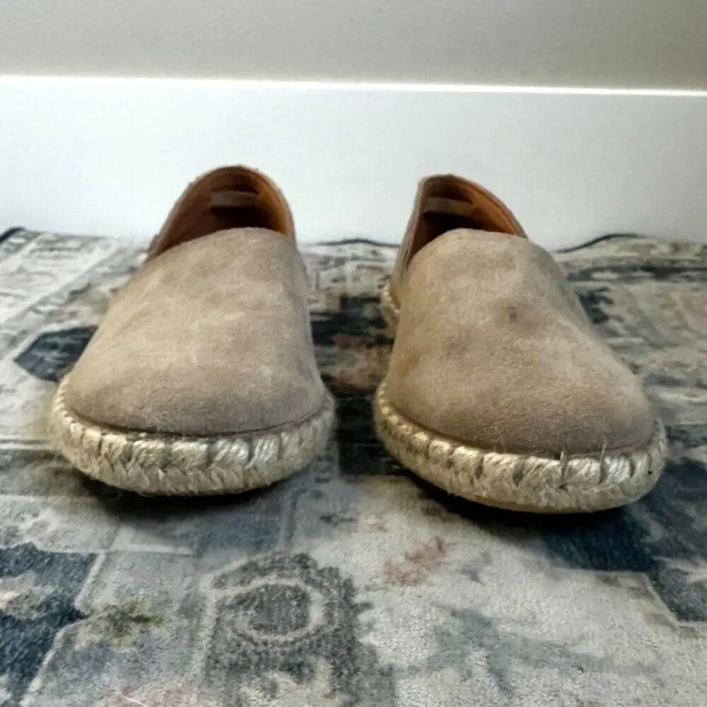 VERBENA'S Carmen Brown Suede Espadrille Slip On Shoes Size 40